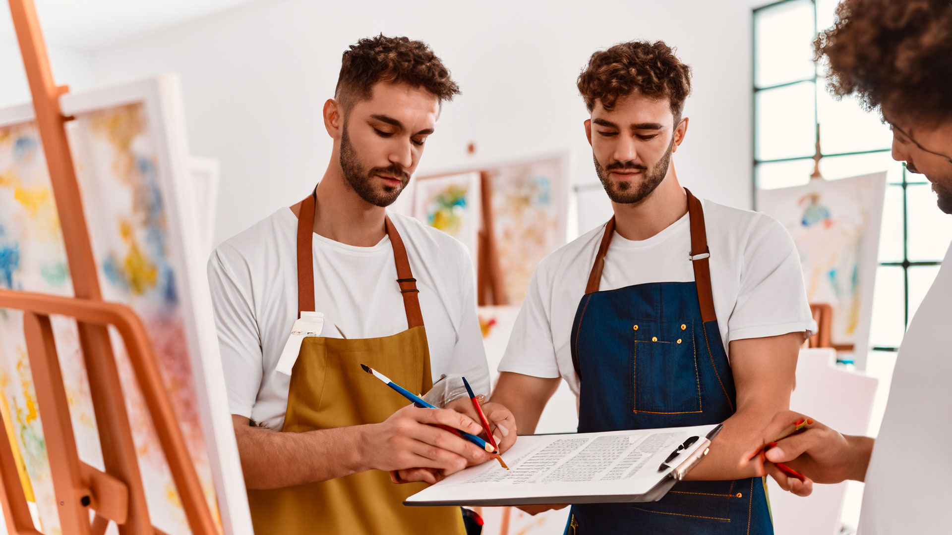 AI Generated Image for Art Painter Signing Contract